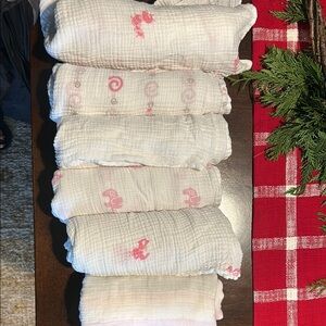 aden + anais Pink Swaddle Blankets